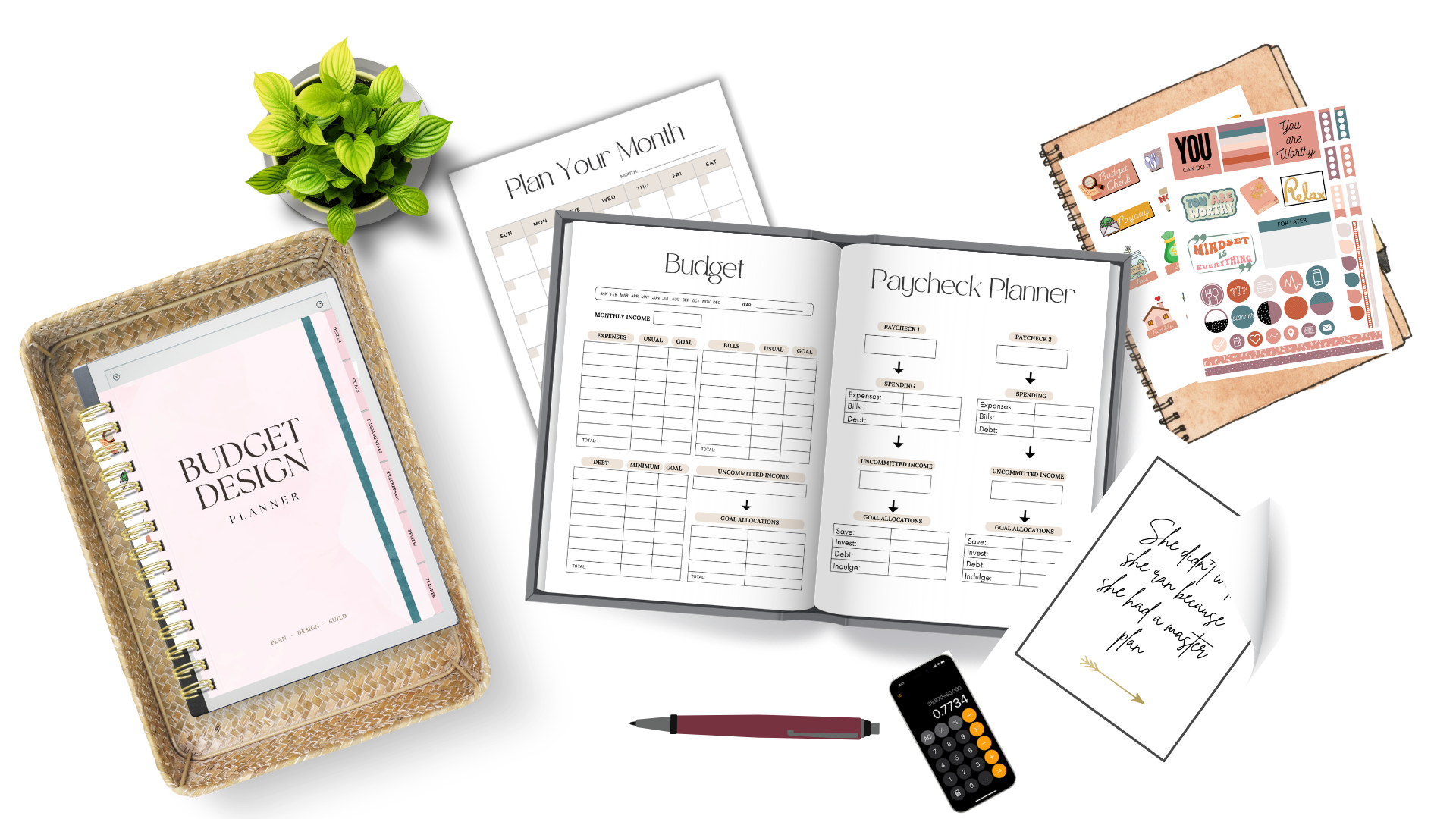 Budget Design Planner pages